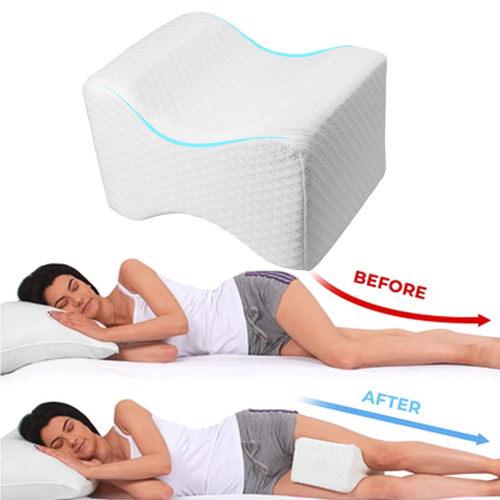 KneeReliefer™ Pillow - Back & Spine Support for Side Sleepers, Sciatica & Pain Relief.